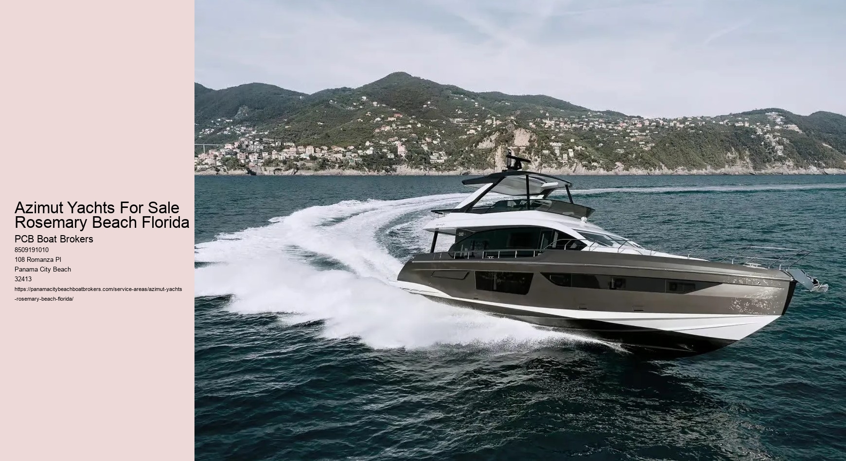 Azimut Yachts For Sale Rosemary Beach Florida