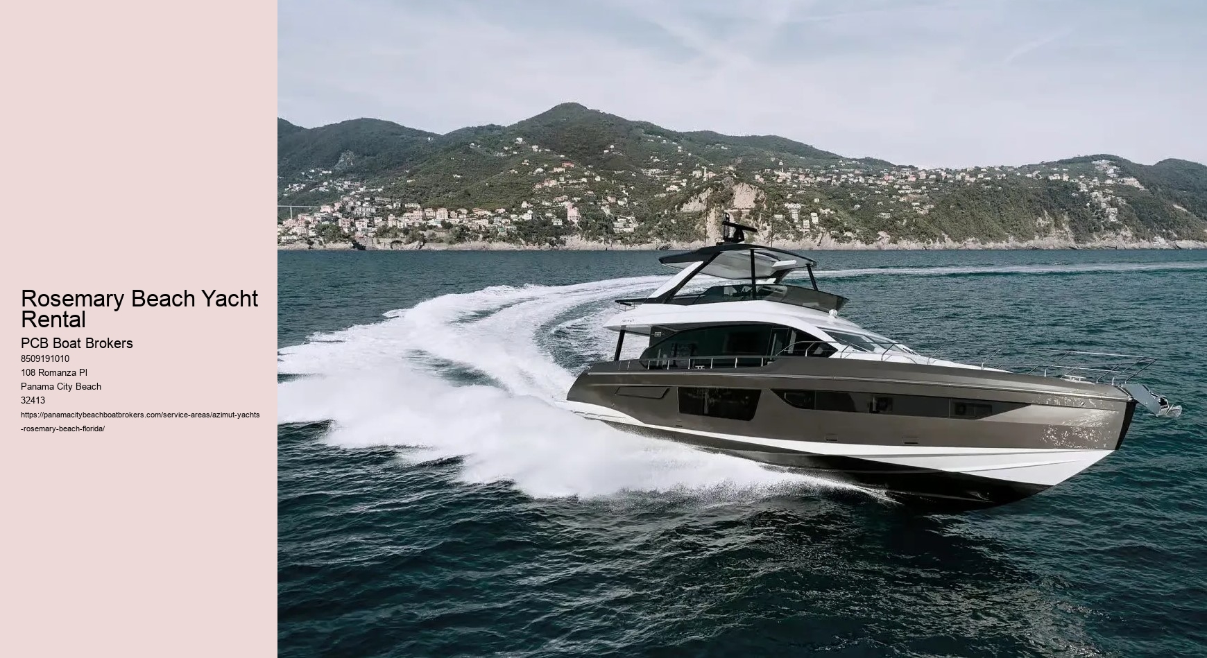 Rosemary Beach Yacht Rental