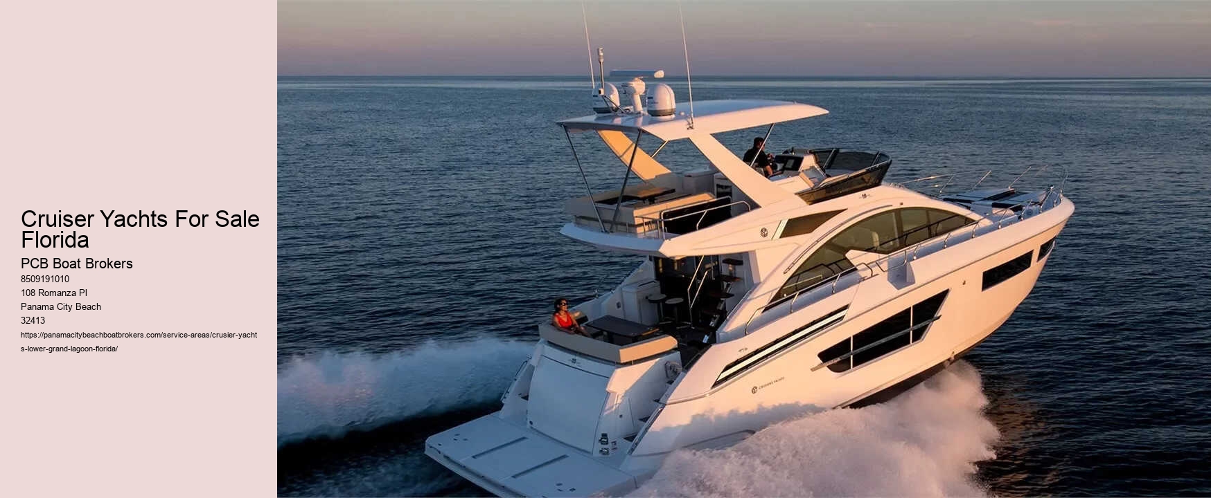 Cruiser Yachts For Sale Florida