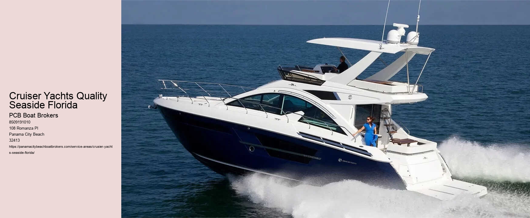 Cruiser Yachts Quality Seaside Florida