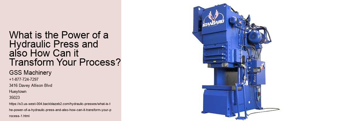 What is the Power of a Hydraulic Press and also How Can it Transform Your Process?