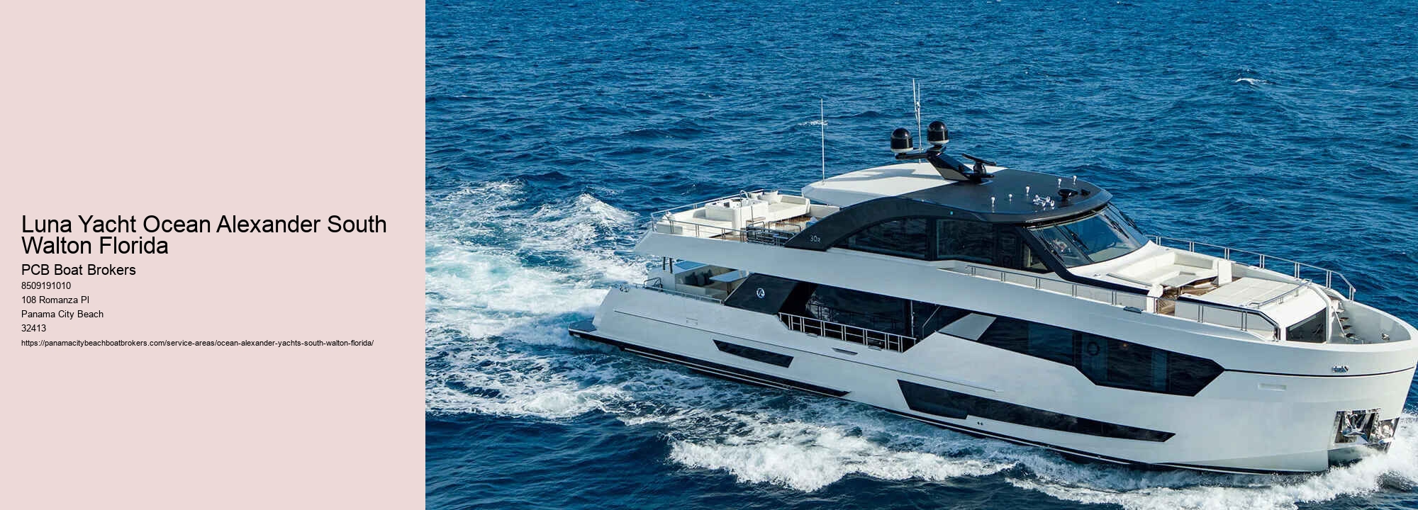 Luna Yacht Ocean Alexander South Walton Florida