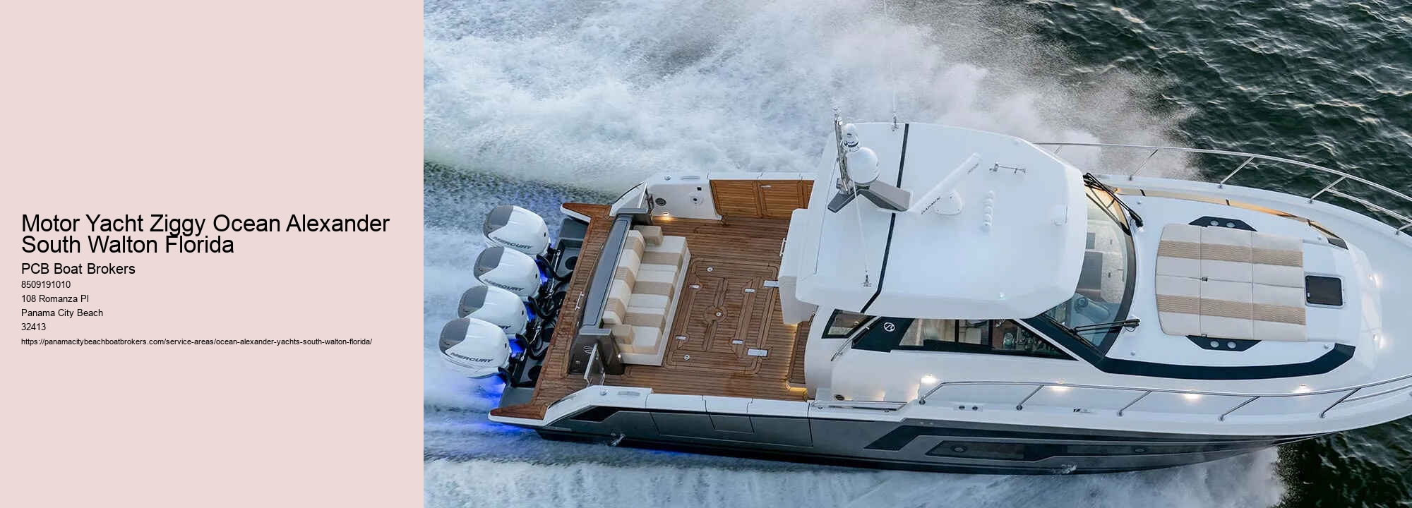 Motor Yacht Ziggy Ocean Alexander South Walton Florida