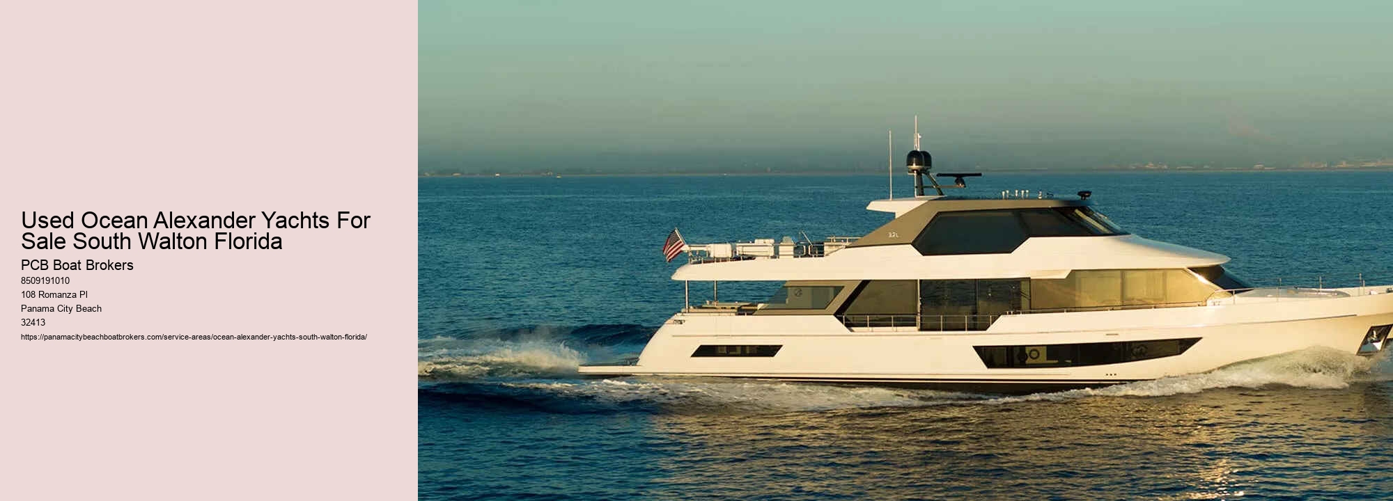 Used Ocean Alexander Yachts For Sale South Walton Florida