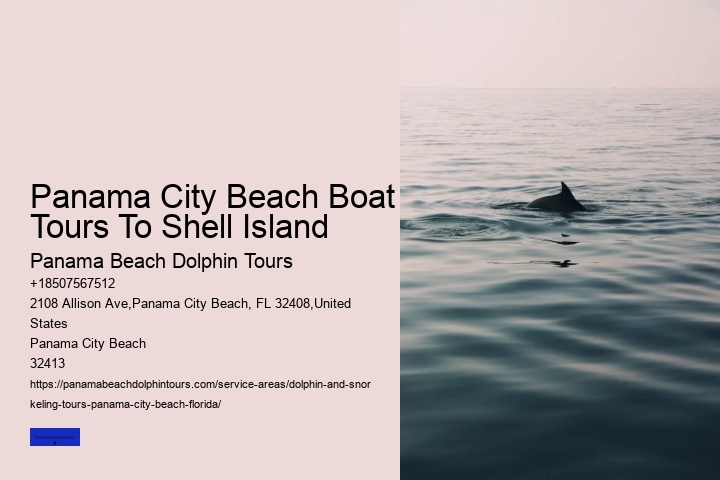 Panama City Beach Boat Tours To Shell Island