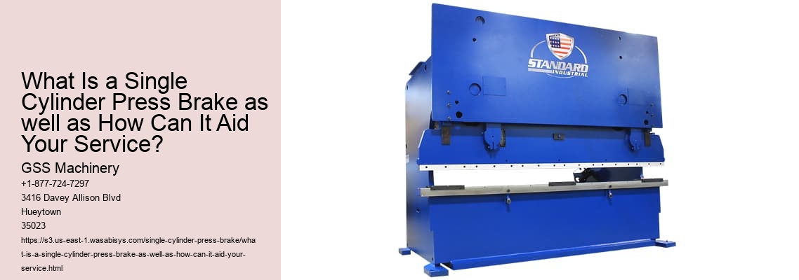 What Is a Single Cylinder Press Brake as well as How Can It Aid Your Service?